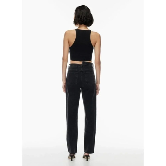 AGOLDE Criss Cross Jeans Black Straight Leg 24 - Picture 8 of 15